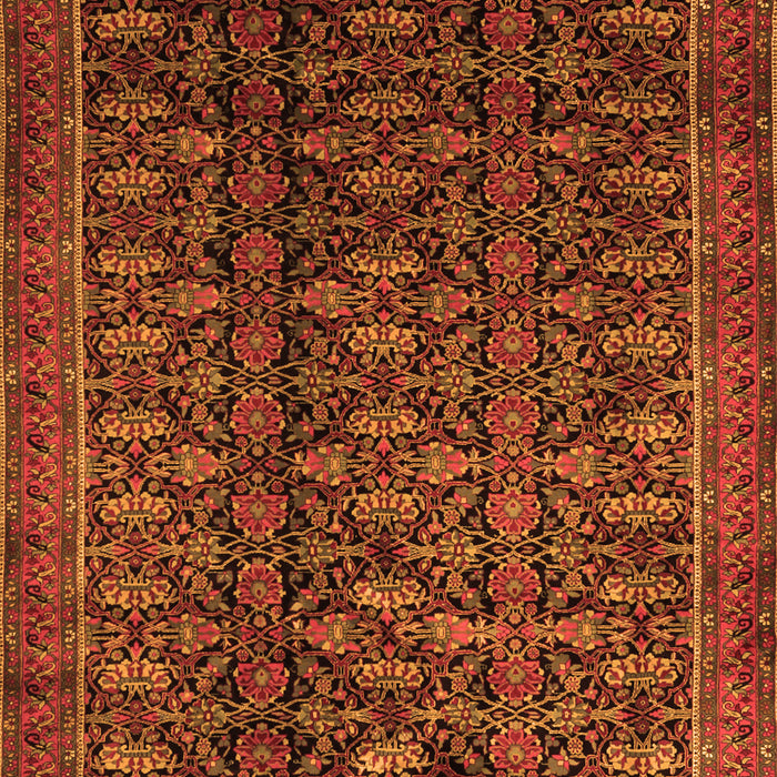 Serging Thickness of Machine Washable Persian Orange Traditional Area Rugs, wshtr1948org