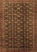 Machine Washable Persian Brown Traditional Rug, wshtr1948brn