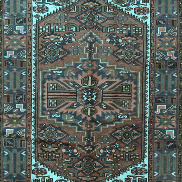 Machine Washable Persian Light Blue Traditional Rug, wshtr1949lblu