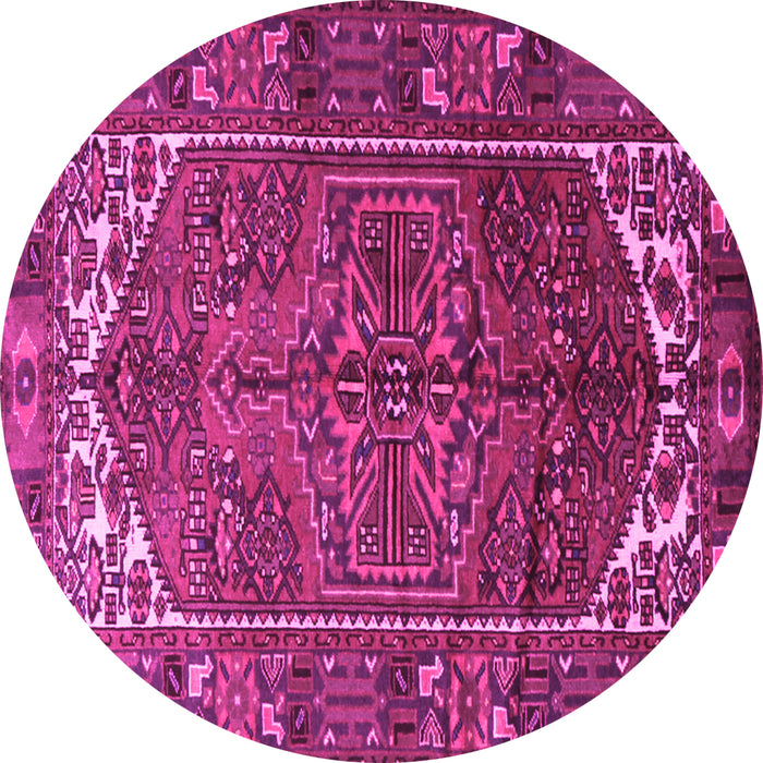 Round Persian Pink Traditional Rug, tr1949pnk