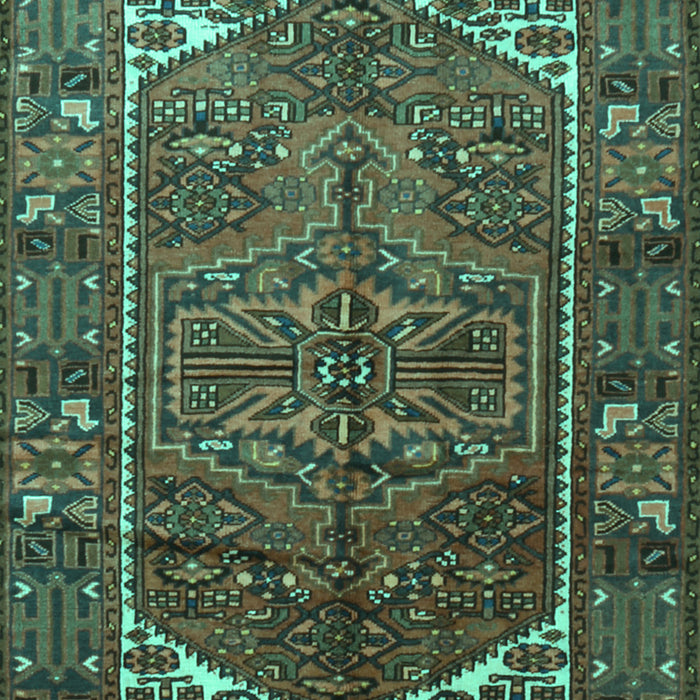 Machine Washable Persian Turquoise Traditional Area Rugs, wshtr1949turq