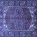 Square Persian Blue Traditional Rug, tr1949blu