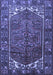 Machine Washable Persian Blue Traditional Rug, wshtr1949blu