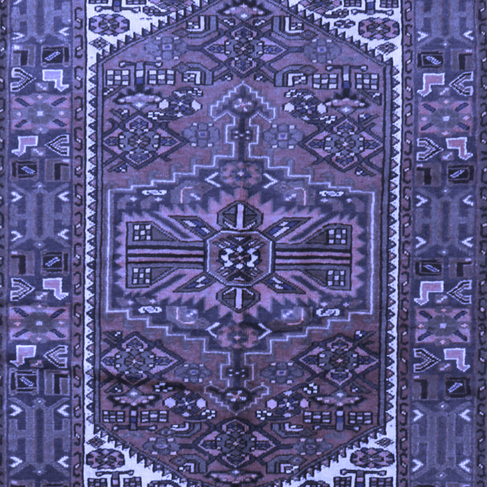 Machine Washable Persian Blue Traditional Rug, wshtr1949blu