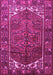 Machine Washable Persian Pink Traditional Rug, wshtr1949pnk