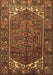 Machine Washable Persian Brown Traditional Rug, wshtr1949brn