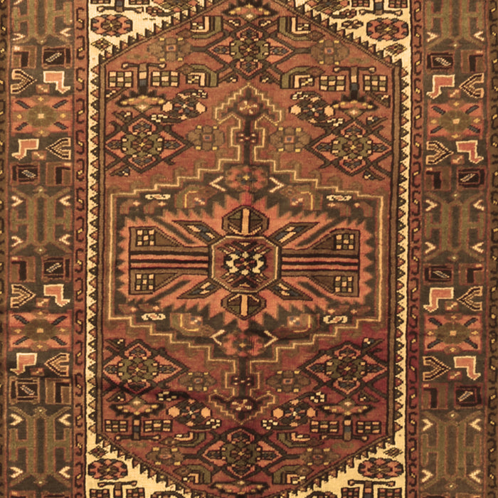 Machine Washable Persian Brown Traditional Rug, wshtr1949brn