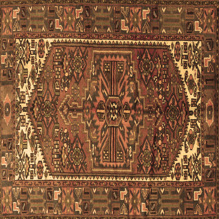 Square Persian Brown Traditional Rug, tr1949brn