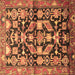 Square Machine Washable Persian Brown Traditional Rug, wshtr194brn