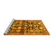 Sideview of Machine Washable Persian Yellow Traditional Rug, wshtr194yw