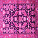 Square Persian Pink Traditional Rug, tr194pnk