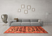 Machine Washable Persian Orange Traditional Area Rugs in a Living Room, wshtr194org