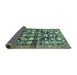 Sideview of Persian Turquoise Traditional Rug, tr194turq