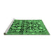 Sideview of Machine Washable Persian Emerald Green Traditional Area Rugs, wshtr194emgrn