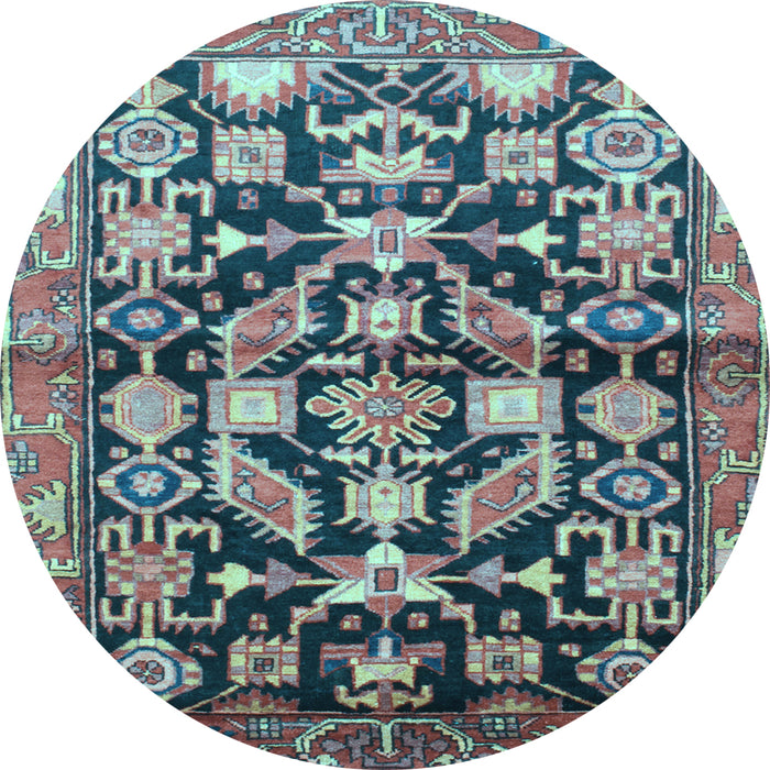 Round Persian Light Blue Traditional Rug, tr194lblu