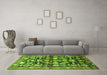 Machine Washable Persian Green Traditional Area Rugs in a Living Room,, wshtr194grn