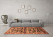 Machine Washable Persian Brown Traditional Rug in a Living Room,, wshtr194brn