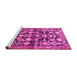 Sideview of Machine Washable Persian Pink Traditional Rug, wshtr194pnk