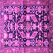 Square Persian Purple Traditional Rug, tr194pur