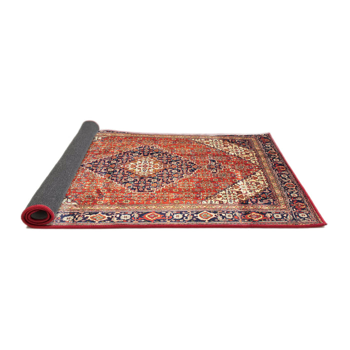 Sideview of Traditional Fire Brick Red Persian Rug, tr195