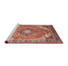 Sideview of Machine Washable Traditional Fire Brick Red Rug, wshtr195