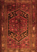 Serging Thickness of Machine Washable Persian Orange Traditional Area Rugs, wshtr1950org