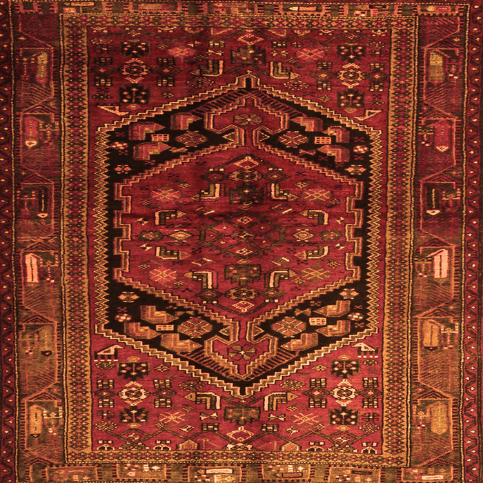 Serging Thickness of Persian Orange Traditional Rug, tr1950org