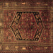 Square Persian Brown Traditional Rug, tr1950brn