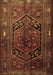 Machine Washable Persian Brown Traditional Rug, wshtr1950brn