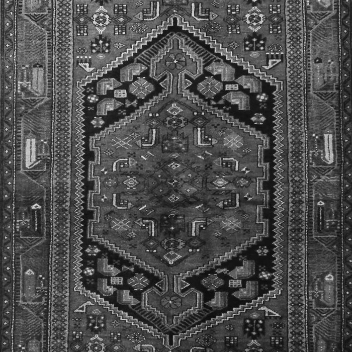 Serging Thickness of Machine Washable Persian Gray Traditional Rug, wshtr1950gry