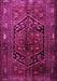 Machine Washable Persian Pink Traditional Rug, wshtr1950pnk