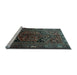 Sideview of Machine Washable Persian Light Blue Traditional Rug, wshtr1950lblu