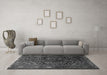 Machine Washable Persian Gray Traditional Rug in a Living Room,, wshtr1950gry