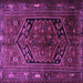 Square Persian Purple Traditional Rug, tr1950pur