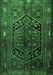 Machine Washable Persian Emerald Green Traditional Area Rugs, wshtr1950emgrn