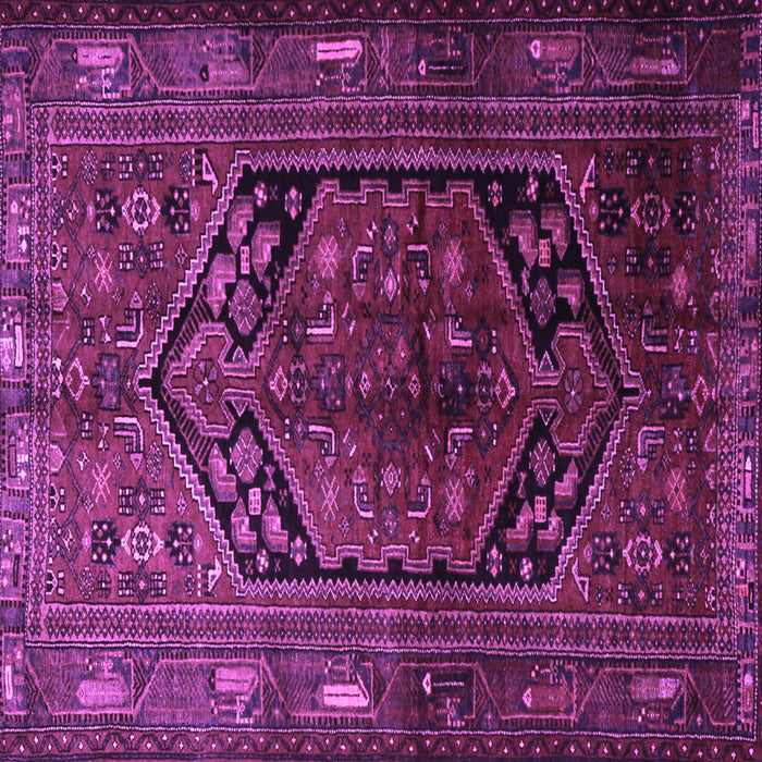 Square Machine Washable Persian Purple Traditional Area Rugs, wshtr1950pur
