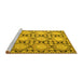 Sideview of Machine Washable Persian Yellow Traditional Rug, wshtr1951yw