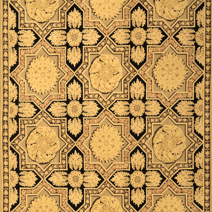 Machine Washable Persian Brown Traditional Rug, wshtr1951brn