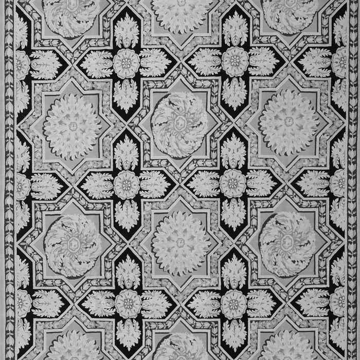 Serging Thickness of Machine Washable Persian Gray Traditional Rug, wshtr1951gry