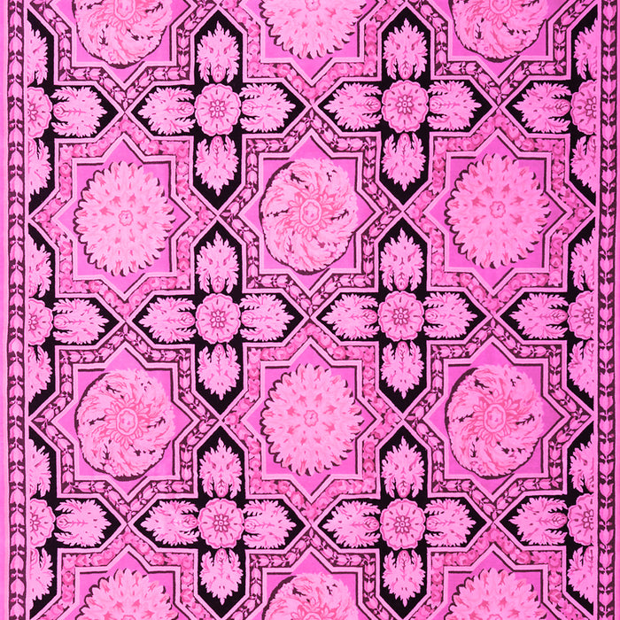 Machine Washable Persian Pink Traditional Rug, wshtr1951pnk