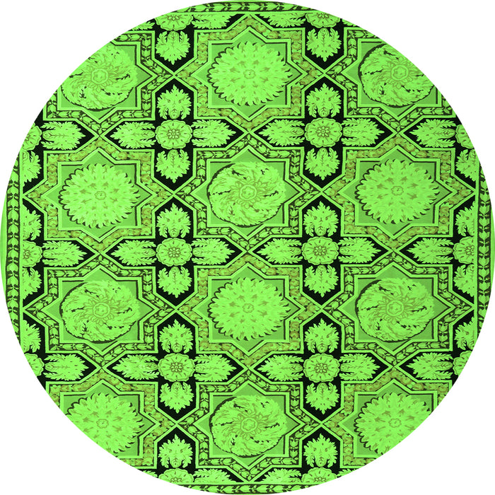 Machine Washable Persian Green Traditional Area Rugs, wshtr1951grn