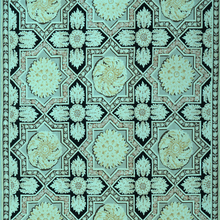 Machine Washable Persian Light Blue Traditional Rug, wshtr1951lblu