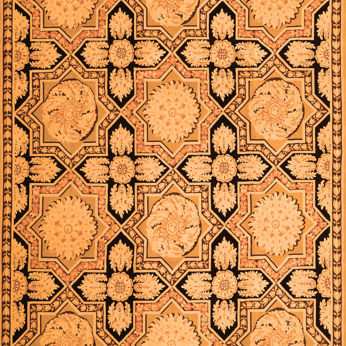 Serging Thickness of Machine Washable Persian Orange Traditional Area Rugs, wshtr1951org
