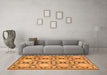 Machine Washable Persian Orange Traditional Area Rugs in a Living Room, wshtr1951org