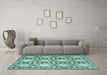 Machine Washable Persian Light Blue Traditional Rug in a Living Room, wshtr1951lblu