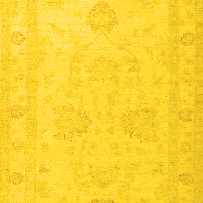 Machine Washable Persian Yellow Traditional Rug, wshtr1952yw