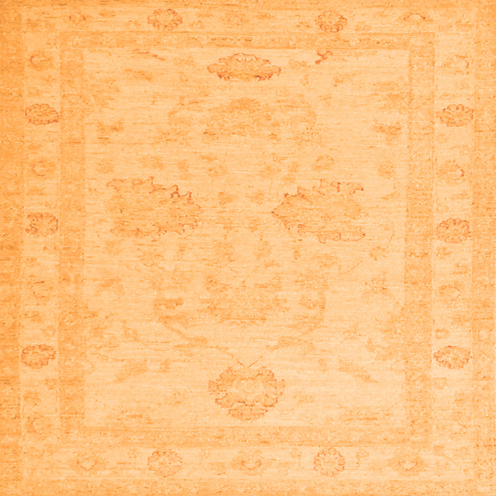 Serging Thickness of Persian Orange Traditional Rug, tr1952org