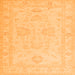 Serging Thickness of Persian Orange Traditional Rug, tr1952org