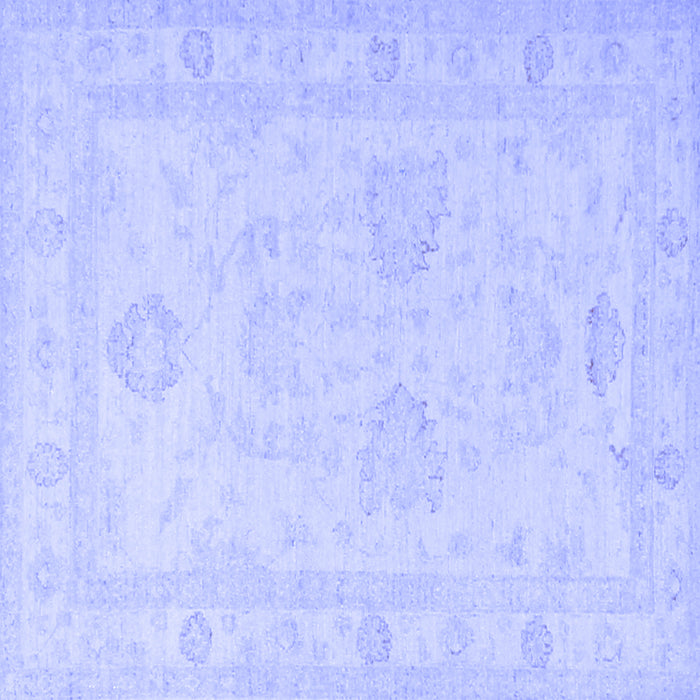 Square Persian Blue Traditional Rug, tr1952blu