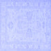 Square Persian Blue Traditional Rug, tr1952blu